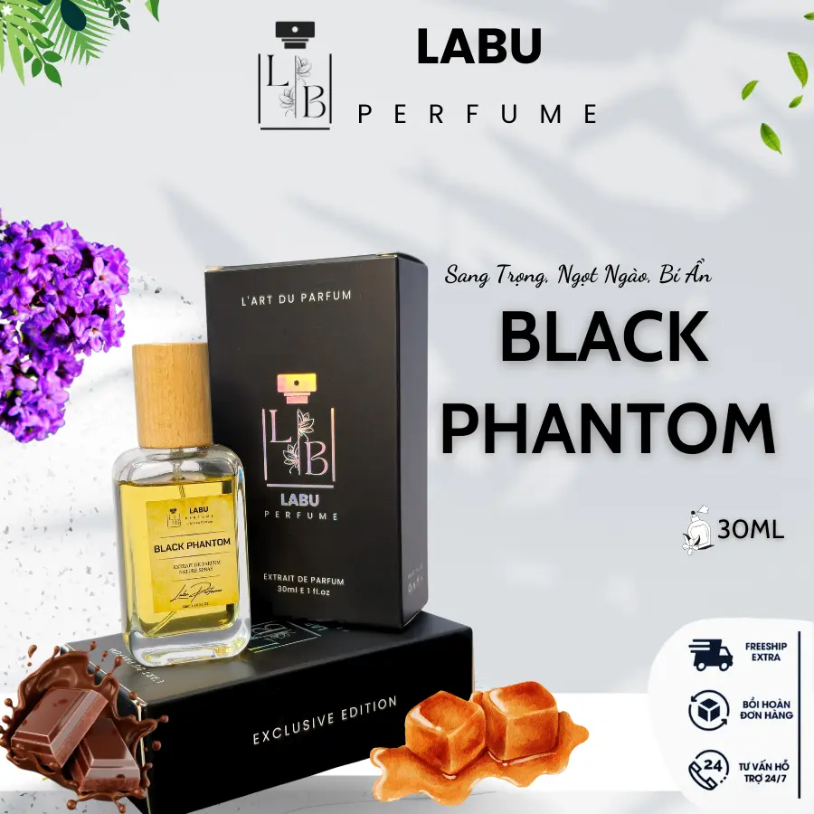 Black Phantom Nước Hoa Sang Trọng Ma Mị Cuốn Hút Dành Cho Cả Nam Và Nữ  Dạng Xịt Thơm 30ml