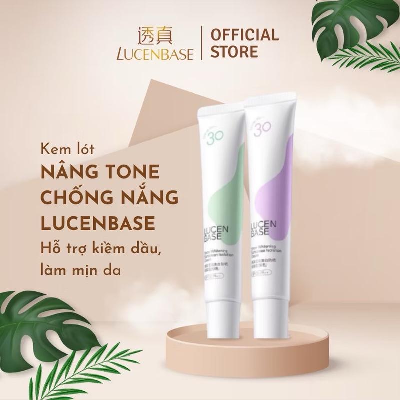 Kem lót hỗ trợ chống nắng bảo vệ da 2IN1 Lucenbase cho lớp make-up tự nhiên