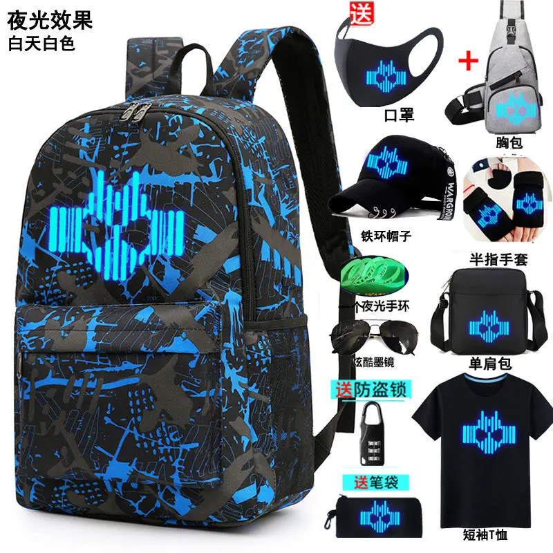 Cặp Sách Dạ Quang, Alan Walker, Dành Cho Bé Trai Tiểu Học Học, Ba Lô Ba Đến Sáu Lớp, Siêu Nhẹ, Assassin Wu Sáu Bảy, Hàng Mới Về Năm 2024 8