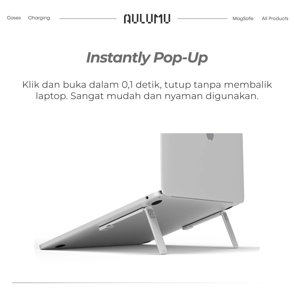 Aulumu POP-UP Laptop Kickstand - Black UA-G07-BK