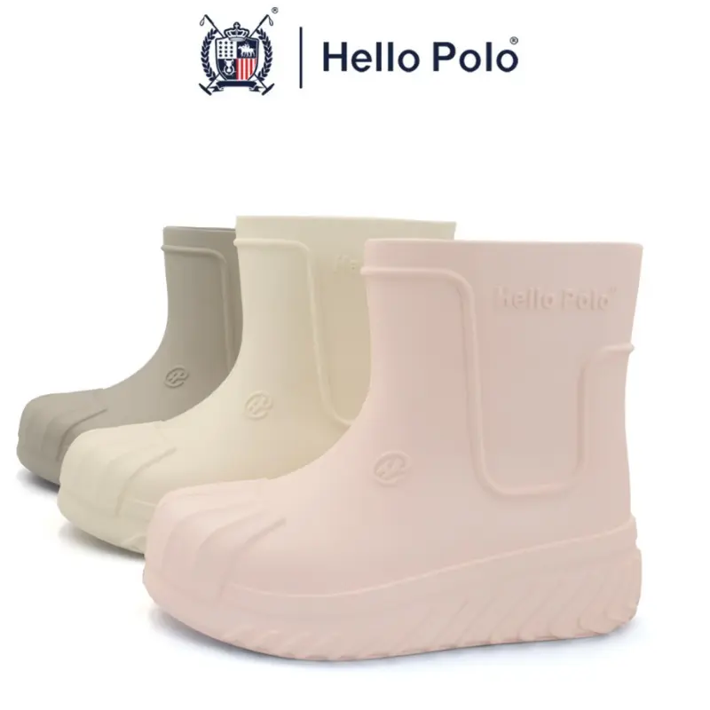 Hello Polo รองเท้าแฟชั่นผู้หญิง รองเท้าบูทกันฝน รองเท้าบูทบูทกันน้ำ เบามาก กันลื่น กันน้ำ พื้นนิ่ม เหมาะกับฤดู HP8029