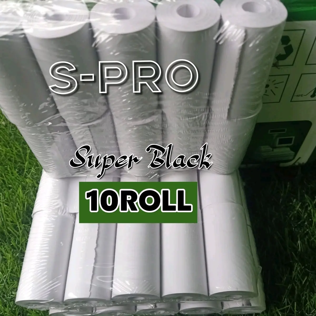 Kertas Struk Thermal Super Black 57x30 58x30 Mini Printer Bluetooth 58mm - Pack of 10 - Hitam