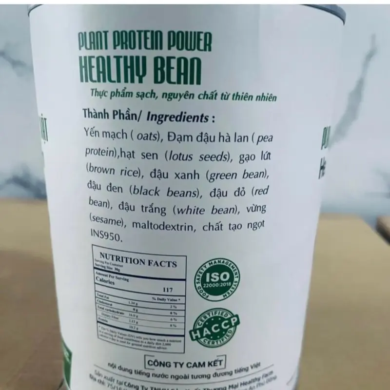 6 Hộp Bột Protein HealthyBean+ 1 bình lắc và bình nước 2
