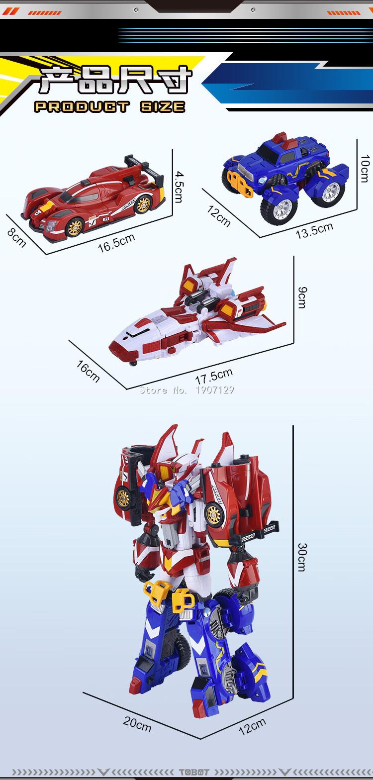 Product Introduction of cod3 IN 1 Tobot Master V Transformation Robot to Car Toy Korea Cartoon Brothers Anime Deformation Car Airplane Toys 8