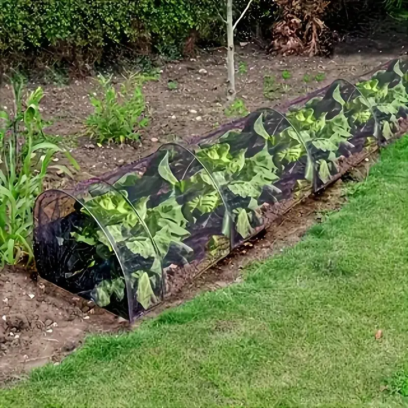 Foldable Garden Tunnel, Adjustable Plant Protective Cover with PVC Frame & Insect-proof Net, Suitable for Vegetable & Fruit Protective, Chicken Coop 6