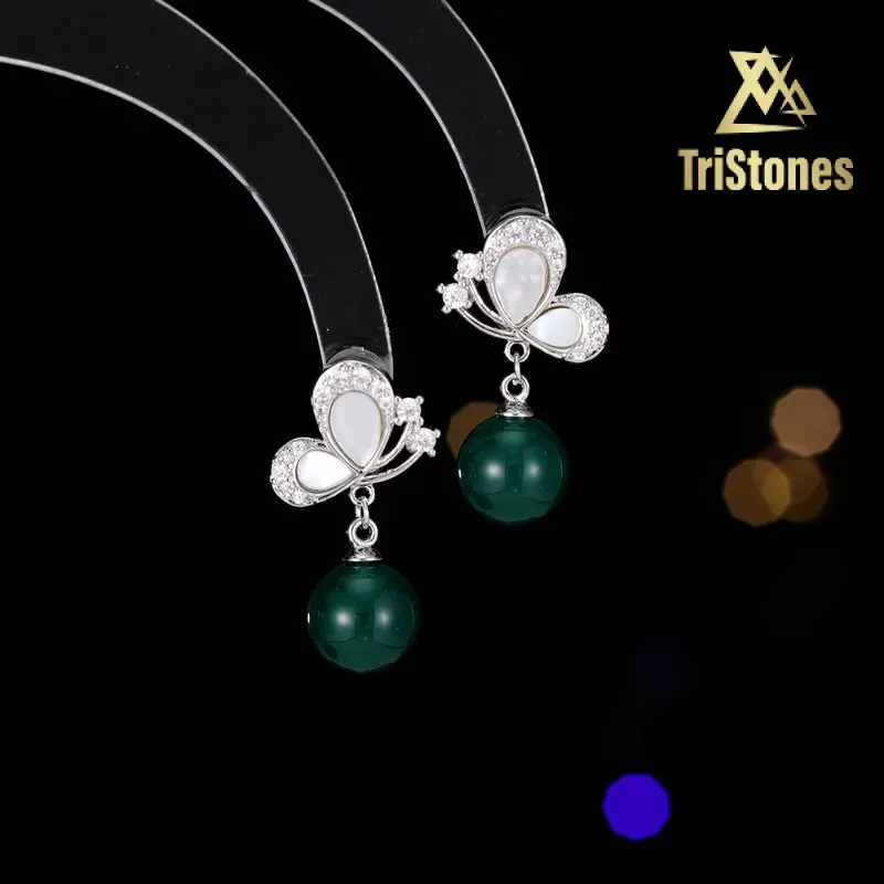 Hoa Tai Kiểu Pháp, Thiết Kế Đẹp Nhật Bản Và Hàn Quốc, Hoa Tai Vỏ Sò Nhỏ Đinh Tán Bướm Zircon Ngắn, Dành Cho Nữ Khuyên Tai Voi Voan Cua 3