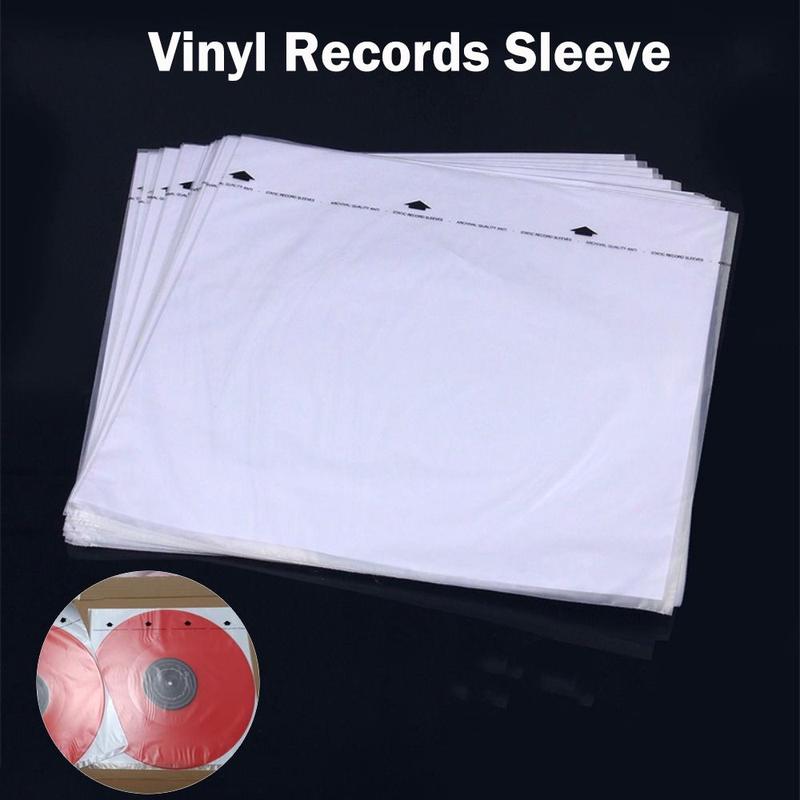 Product Introduction of New 12 Inch Vinyl Records Sleeve White Resealable LP Vinyl Record Cover Record Protection 12