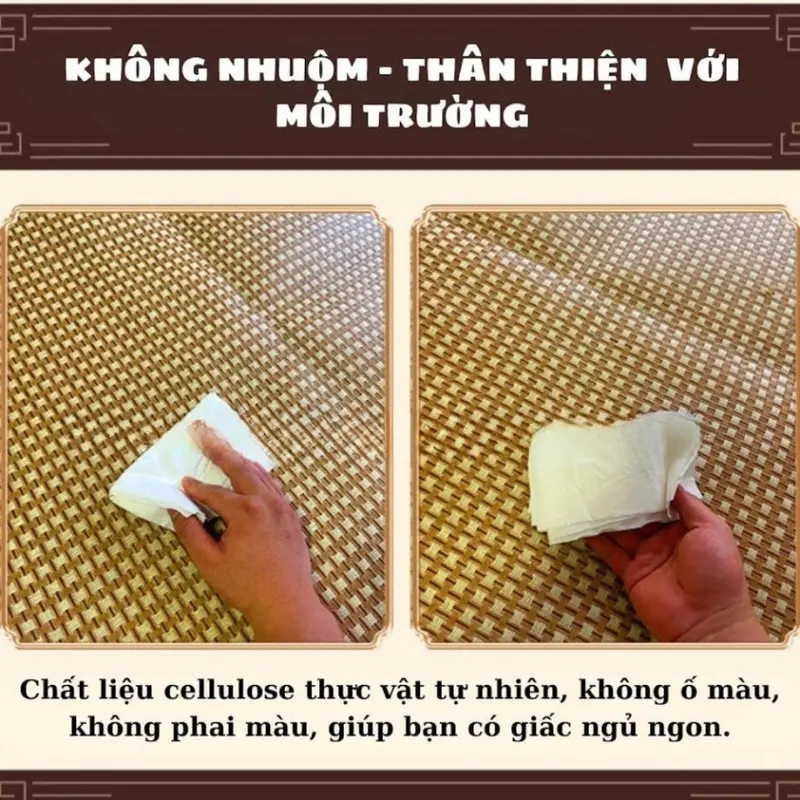 Chiếu mây điều hòa lót lụa cao cấp  siêu thoáng mát hàng loại 1 3