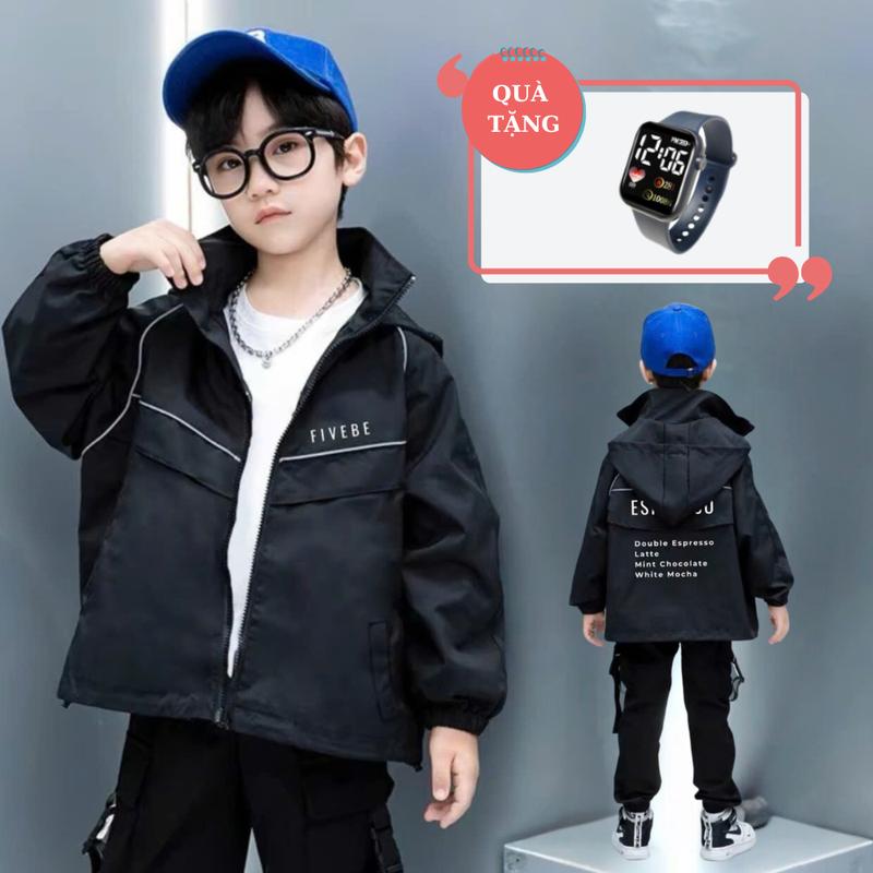 (Xả lẻ size) Áo Khoác Gió Bé Trai 2 Lớp Dày Dặn Có Mũ - NHƯ Ý KIDS AKGNB5