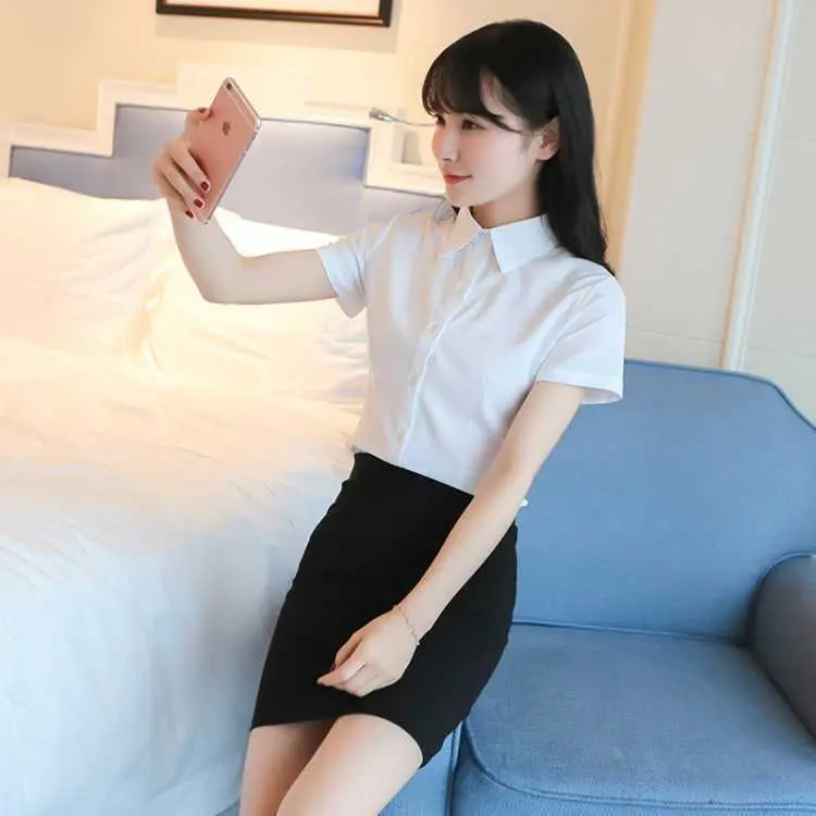 Áo Sơ Mi Trắng, Dành Cho Nữ, Dáng Ôm, Dài Tay, Trang Phục Công Sở, Trang Phục Trang Trọng, Bộ Sưu Tập Mùa Xuân Và Mùa Thu, Phong Cách Hàn Quốc, Áo, Thích Hợp Cho Quần Áo Làm Việc, 2024 6