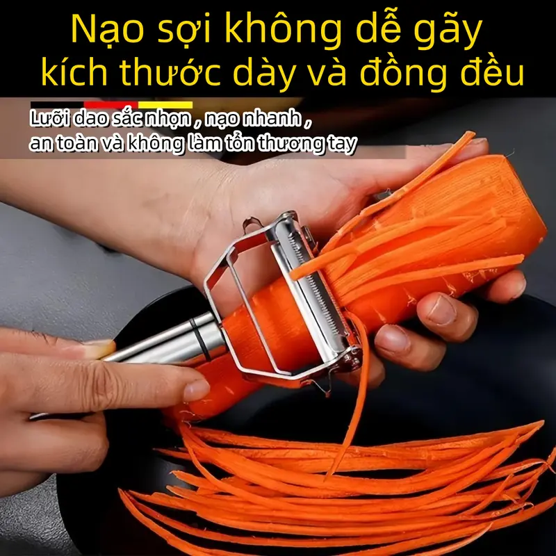 Mua 1 tặng 1 va 2  loại quà Set 3 nạo củ quả inox,1 cây nạo 2 lƯỡi, 1 cây nạo 1 lưỡi, 1 dung cụ nhổ lông làm lòng gà vit 5