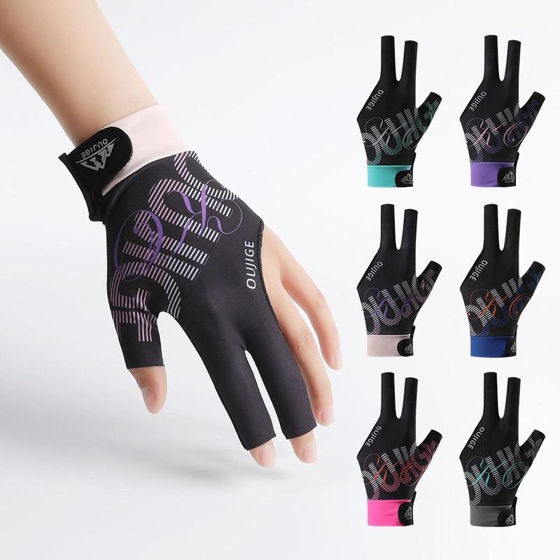 Happy Sporter Chất lượng cao Tay trái Găng tay bi-a Chống trượt Đàn hồi Găng tay ba ngón Thoáng khí Găng tay tập bi-a Phụ kiện tập thể dục