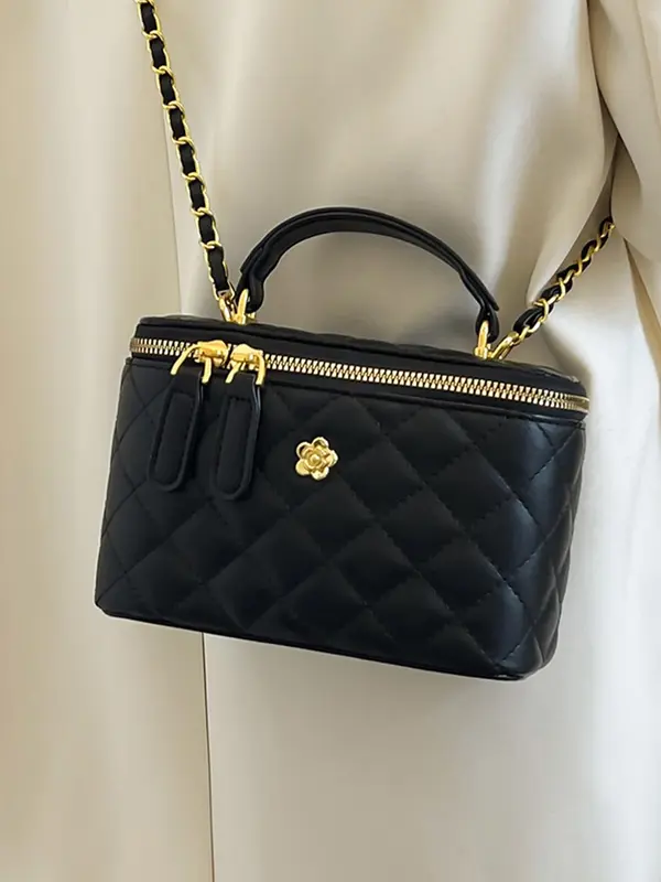 Women's Fashionable Quilted Crossbody Bag, Casual Versatile Shoulder Bag for Daily Used, Trendy All-match Commuter Bag 2