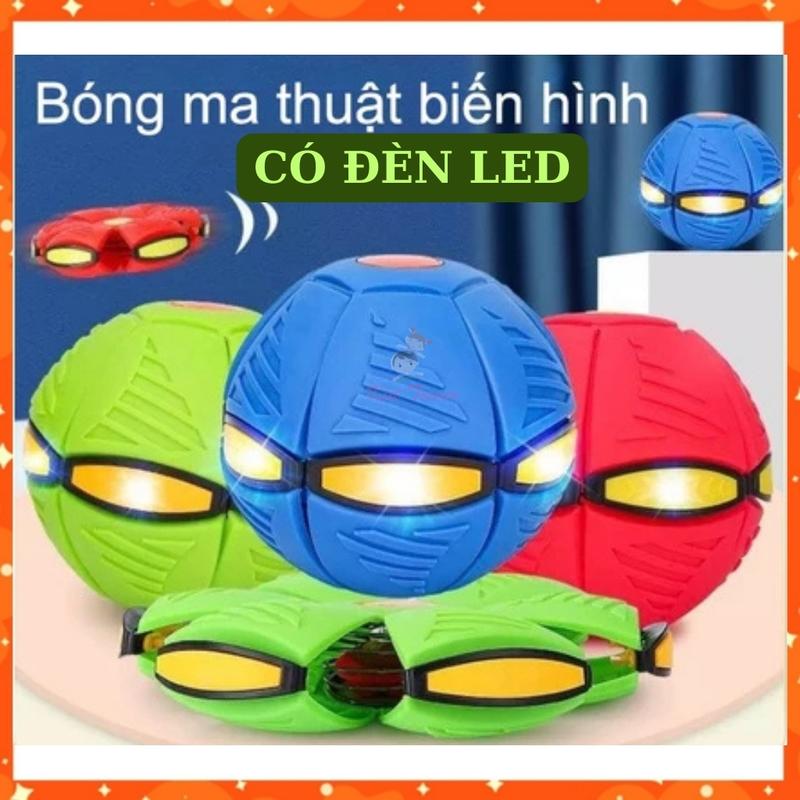  Đồ chơi bóng ma thuật tự nảy có đèn led dạng banh ném đĩa bay bóng lò xo cho bé 