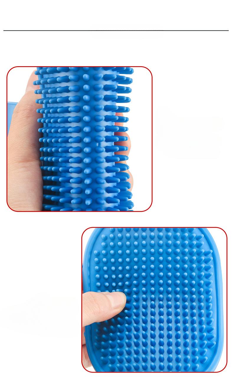 Product Introduction of Pet Bath Silicone Comb Soft Rubber Dog Cat Brush Massage Comb Hair Remover Pet Supplies Dog Beauty Wash Cleaning Equipment 8