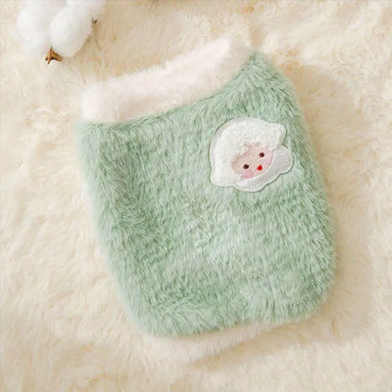 Quần áo cho mèo, Áo vest len nhung ấm áp, chống sốc, Thích hợp cho mèo con và mèo Anh Shorthair, Màu xanh da trời, Phong cách Muppet, Quần áo mùa đông cho thú cưng, Giảm giá Xả Hàng 6
