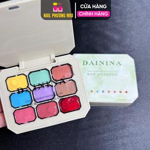 Gel Dặm Ombre Dainina 9 Màu Số 5 Cao Cấp Làm Nail, Sơn Dặm Nén Modengni Đặc Mịn Không Cần Pha Bột Nữ Women Sơn Gel