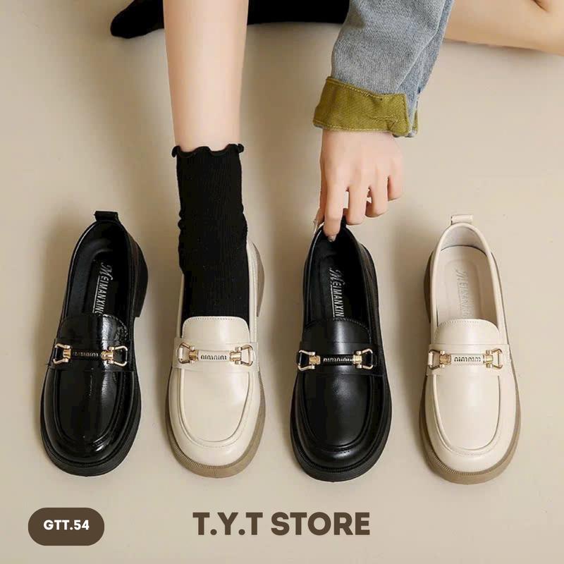  Giày nữ lolita moca Đế 3cm  công sở ,đi học giày lười cute hotrend 2025 - GTT.54 Shoes Loafer 