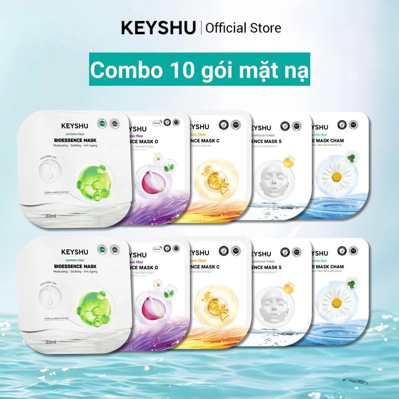 10 Miếng Mặt Nạ KEYSHU 30ML Dưỡng Ẩm, Làm Mềm Da, Hỗ Trợ Ngăn Ngừa Lão Hóa