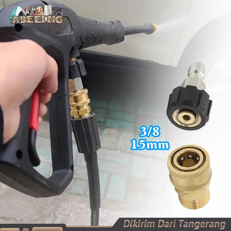 Pressure Washer Quick Release Brass M22 15mm Female Swivel Dan M22 Male Fitting Pressure Washer Adapter Set