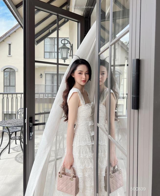 Đầm body ren 2 dây bản to siêu sang chãnh-TYGA DRESS