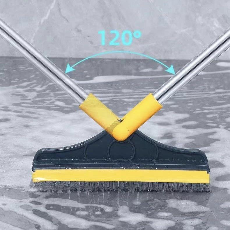 Chổi Chà Sàn Nhà Tắm  Xoay 120 Độ - Thiết Kế Đầu Gạt Nước Và Đầu Chổi Quét Nhà Siêu Sạch (112 x23 cm) 0
