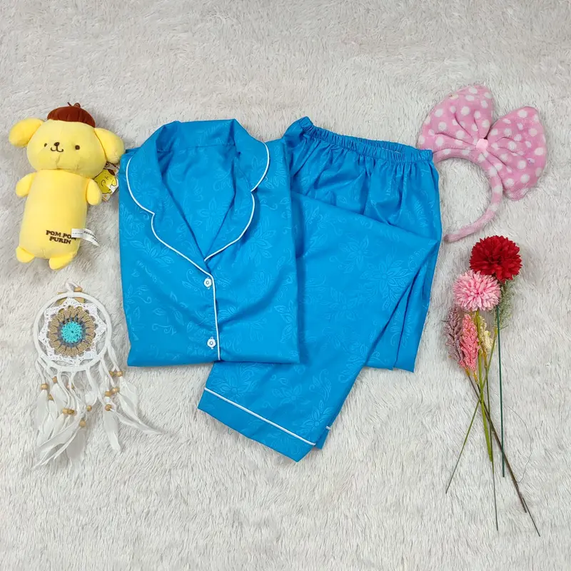 BAJU TIDUR WANITA DEWASA SETELAN PIYAMA  EMBOS 2