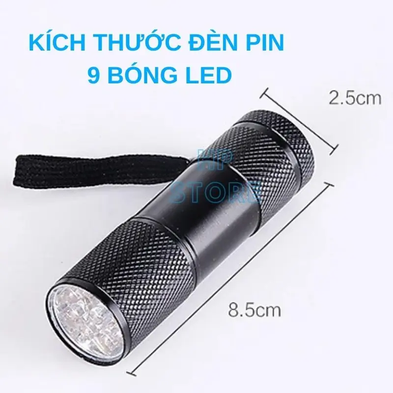 Đèn soi tiền giả, đèn LED UV 9 bóng, đèn soi giấy tờ, cà vẹt, bằng lái xe, vé số, sấy keo [TẶNG KÈM PIN] Mobile 6