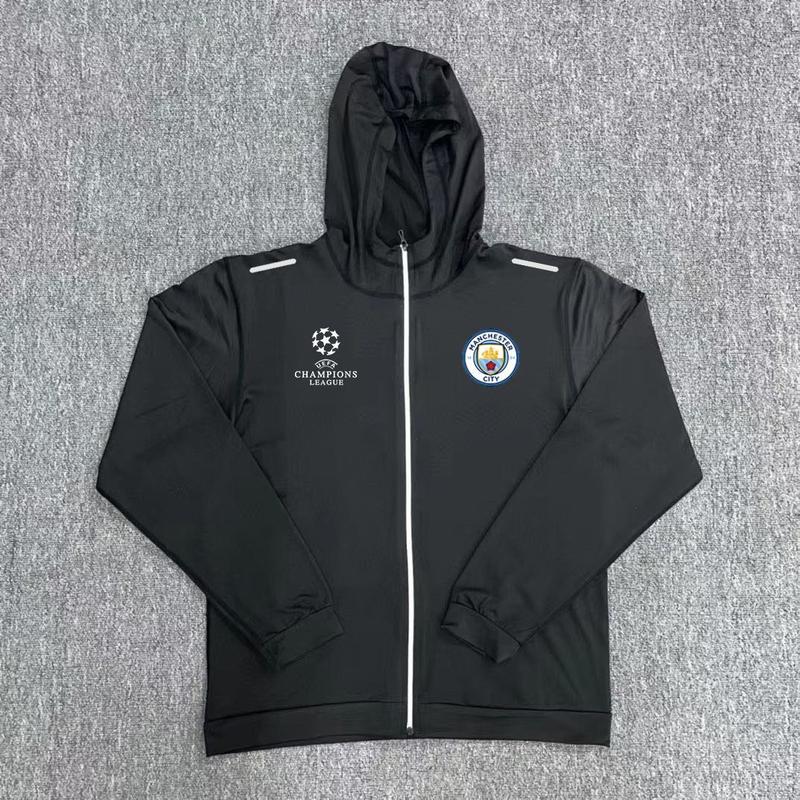 Áo Khoác Mùa Thu, Giải Ngoại Hạng Anh, Barcelona, Real Madrid, Manchester City, Trang Phục Tập Luyện Bóng Đá, Lông Cừu Giữ Nhiệt Nhanh Khô Thể Thao, Trang Phục Chạy Bộ Thể Dục 5