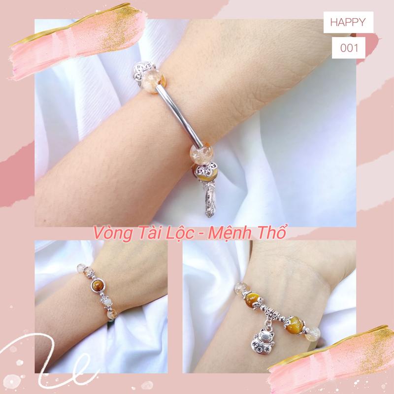 Vòng Tay Đá Phong Thuỷ Cho Người Mệnh Thổ An Phúc Gems 4