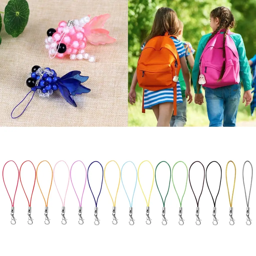 Stylish Wrist Lanyard Carabiner DIY Phone Lanyard Perfect Phone Accessories Phone Chain for USB Drives Jewelry
