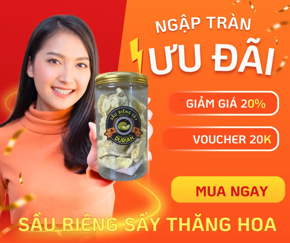 Sầu riêng sấy thăng hoa hương vị tự nhiên 100gr