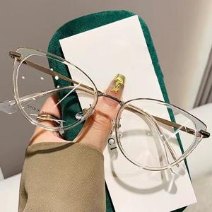 FS cat eye transparent frame glasses anti blue light blocking glasses Spectacles fashion sunglasses spec eyewear spec glasses