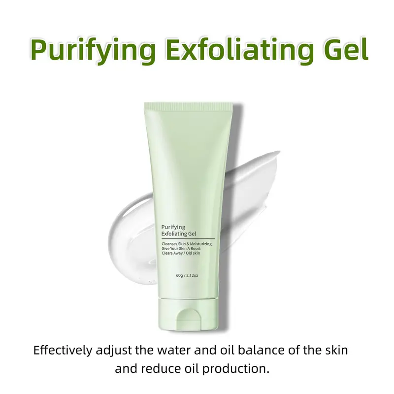 Green Tea Facial Scrub Gel, 1/2 Boxes Deep Cleansing Facial Scrub, Gentle Facial Exfoliating Gel, Facial Skin Care Product for Women & Men 4