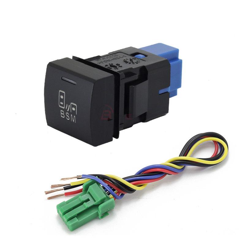 Product Introduction of 1PC BSM DRL LED Battery power supply Steering Sheel fan Heating Rearview Switch Button For Toyota RAV4 Corolla Camry 18-19 Prado 6