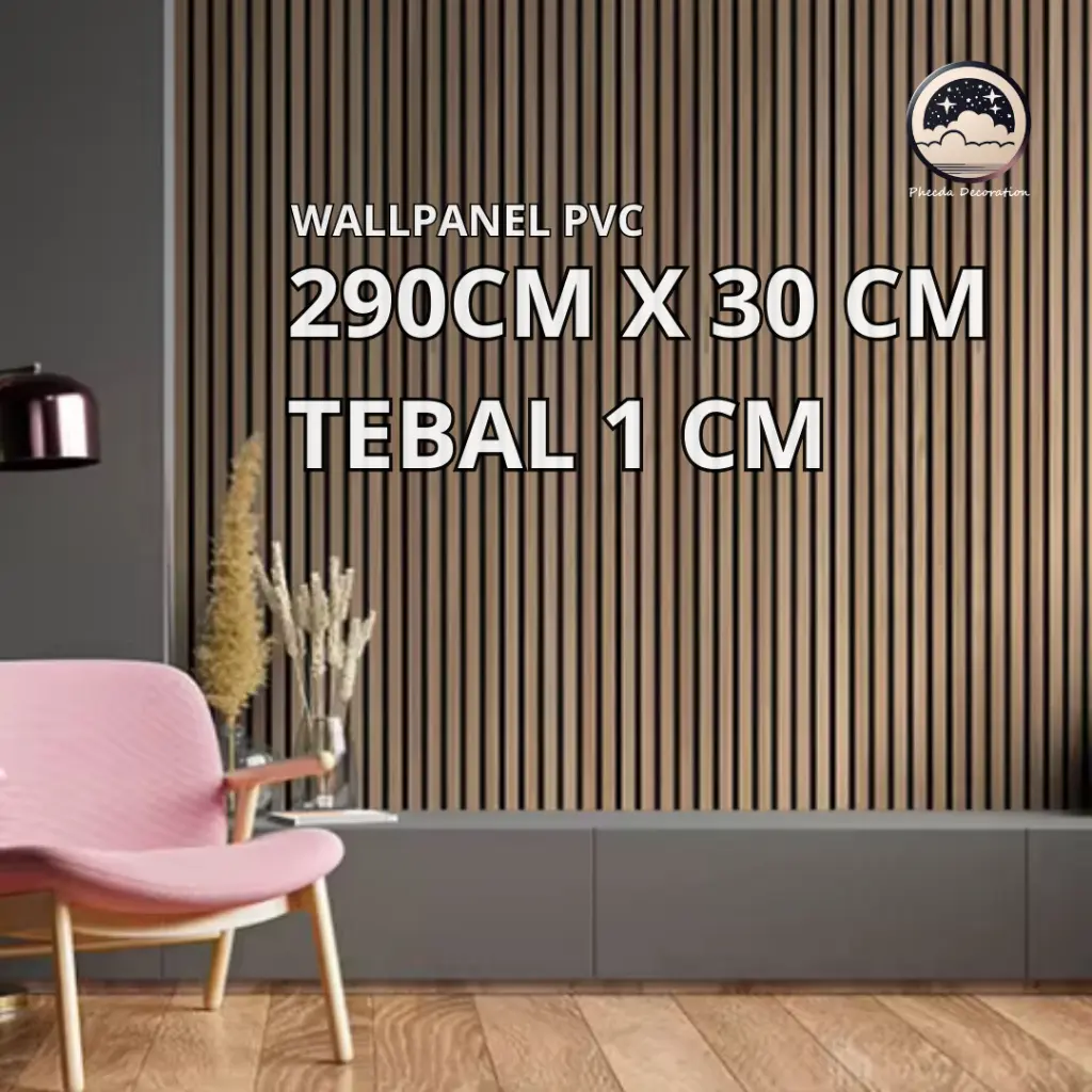 Woodpanel Dekorasi Rumah Mewah Wallpanel 300x10mm 2.9Meter Composite Echo Wood / Wood Panel WPC / Wall Panel PVC / Plavon / Dinding Kamar Mandi Kayu Plastik