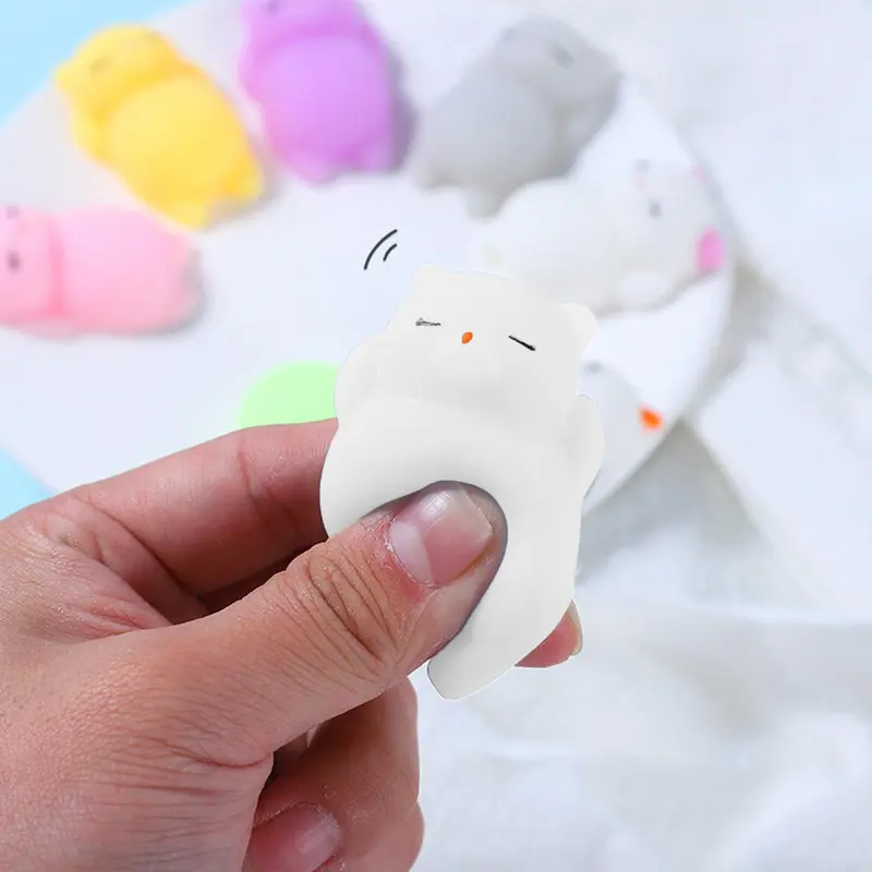 Đồ Chơi Squishy Mochi Thú Cưng, Thiết Kế Hình Động Vật Mèo Dễ Thương, Quà Tặng Bóp, Đồ Chơi Giảm Căng Thẳng, Đồ Chơi Giải Tỏa Căng Thẳng 4