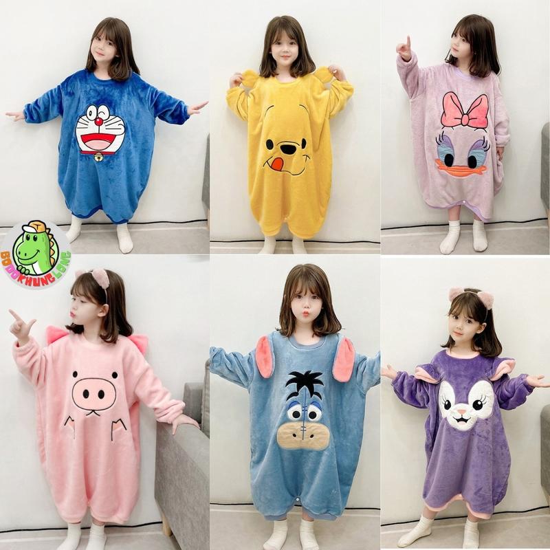 Túi ngủ cho bé TRAI bé GÁI từ 1 đến 10 tuổi nhiều họa tiết, chất liệu lông ấm áp HÀNG LOẠI 1 [TN1] bộ  lông áo  choàng