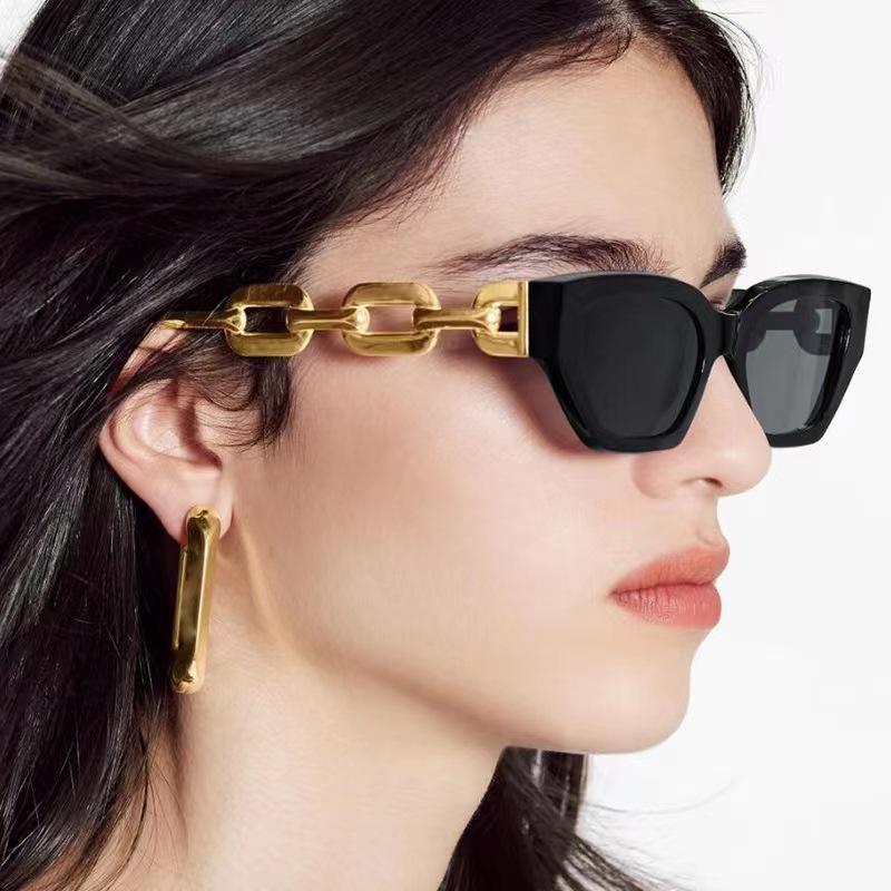 Kính Râm Mắt Mèo, Thương Hiệu Sang Trọng Đơn Giản, Phong Cách Y2K Hip Pop, Kính Mắt Nữ Nam Unisex, Kính Râm UV400, Thời Trang 3