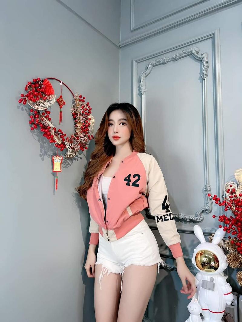 Product Introduction of Áo khoác dù 2 lớp - có nón chống nắng - In chữ đơn giản Nữ Women Jacket Jean Top 11