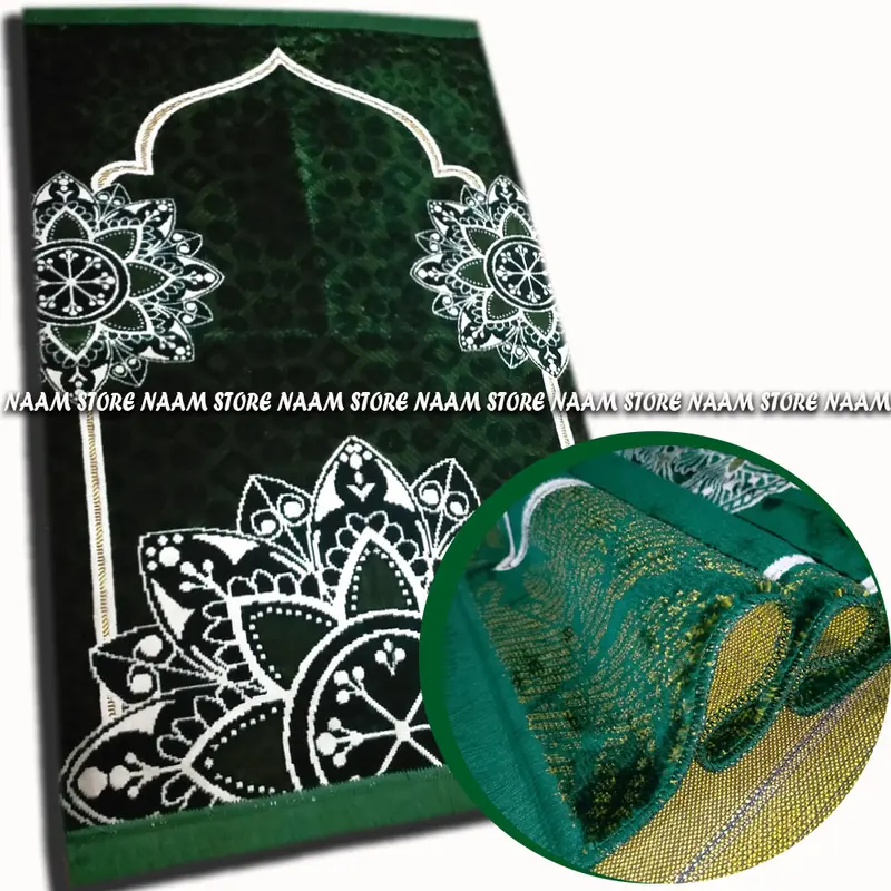 Sajadah Sholat Dewasa Turki Floral Tebal Standart Lembut Ukuran 110x70cm/Sejadah Motif Bunga Minimalis dan Elegan Embos Pakaian Muslim oleh oleh umroh 5