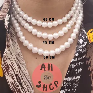 Kalung Choker Mutiara Putih Pria & Wanita Pearl