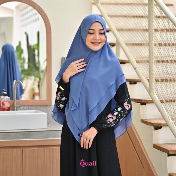 Gambar Quail Hijab - Verina Exclusive Khimar Instan | Jilbab Kerudung Instan Khimar Layer Cerutty Premium Magnum Duluxe - peach dari Quail Hijab Kab. Bantul Tokopedia