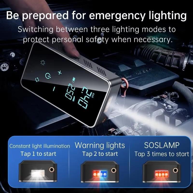 Product Introduction of Portable Car Air Pump, 150PSI Wireless Car Air Pump with Digital Display, Multifunctional Car Tire Inflator Suitable for Car, Motorcycle, Ball 4