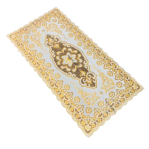 Tấm khăn trải bàn nhựa họa tiết ren nổi không thấm nước kích thước 60cm x 120cm / 90x150Cm