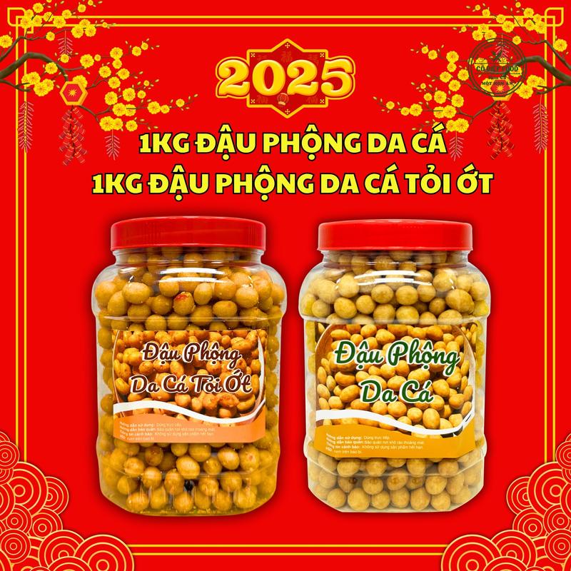 2KG Đậu Phộng Da Cá Mix 2 Vị [1KG Đậu Phộng Da Cá Cốt Dừa + 1KG Đậu Phộng Da Cá Tỏi Ớt] Thơm Ngon [ CÔ DIỆP FOOD] Snack Ăn Vặt