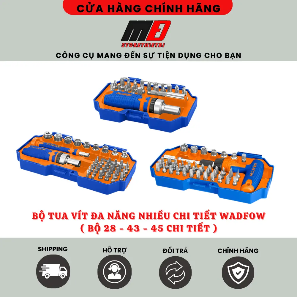 Bộ Tua Vít Mini Đa Năng Nhiều Chi Tiết Wadfow / Bộ 28 - 43 - 45 Chi Tiết