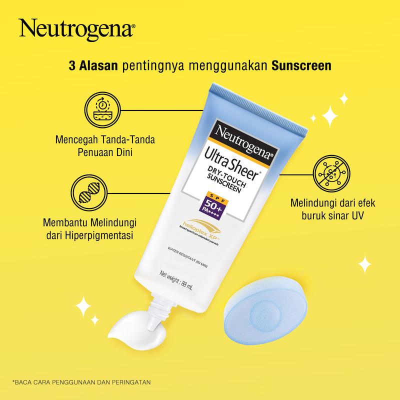 NEUTROGENA Ultra Sheer Dry 88ml - Touch Sunscreen SPF 50 - Sunblock Wajah 3