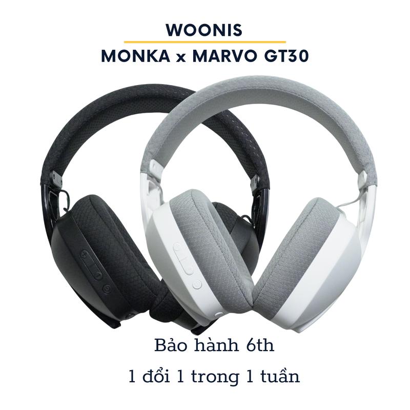 Tai nghe không dây gaming Monka x Marvo GT30 | Bluetooth | 2.4g | Kết nối dây - Woonis Nhét Tai Kem Nghe Nhạc
