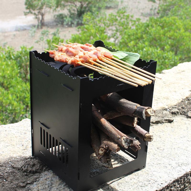 Product Introduction of Portable Camping Stove, Detachable Outdoor Firewood Stove, Multifunctional Camp Stove for Cooking & Heating, Camping & Hiking Equipment 5